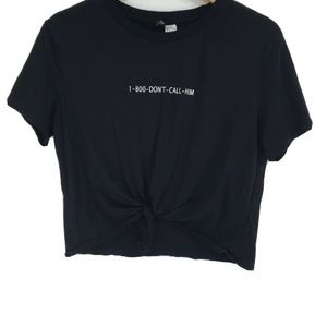 Divided “ 1-800-DONT-CALL HIM” cropped tee